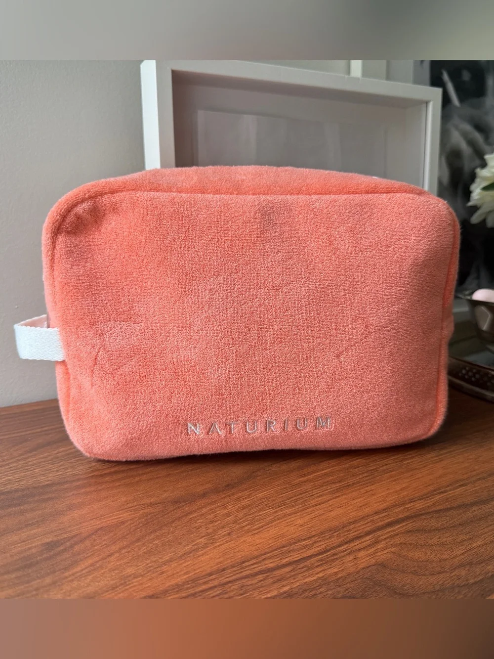 Naturium coral terry cloth Cosmetic Bag NEW